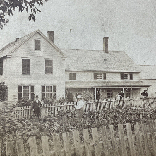 Antique 1860s Old Ramsay Homestead Walpole NH Stereoview Photo Card V2069