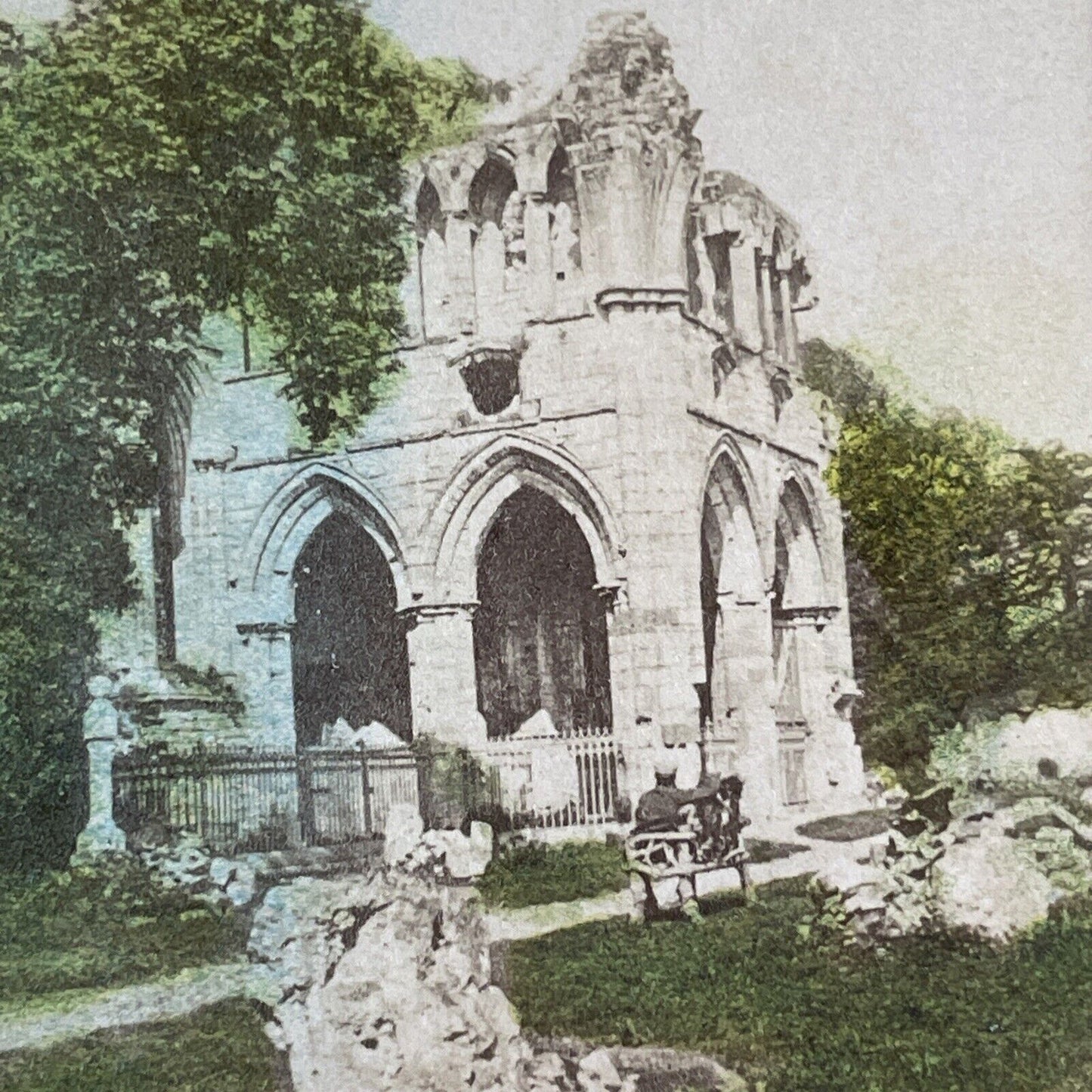 Tomb Of Sir Walter Scott Dryburgh Scotland Stereoview Antique c1870 X3559