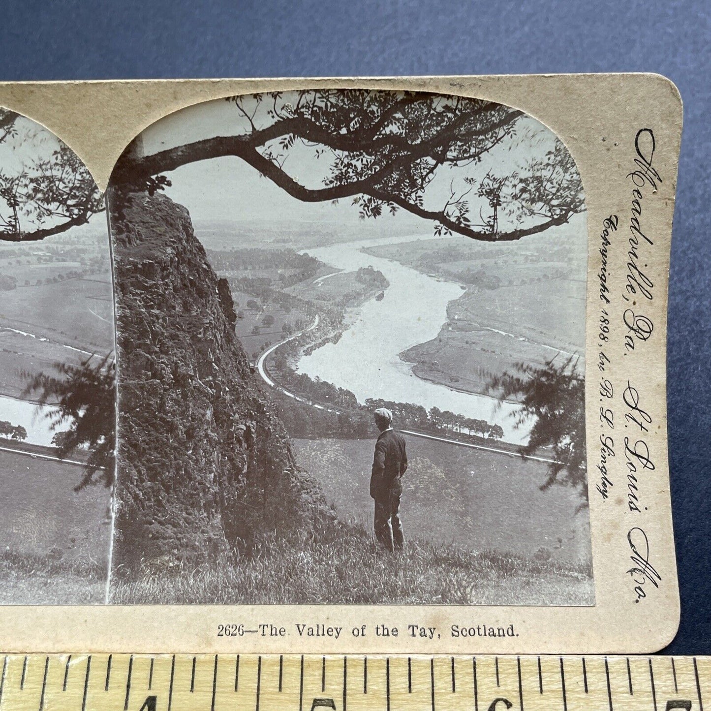 Antique 1898 Valley Of The Tay Scotland UK Stereoview Photo Card V2852