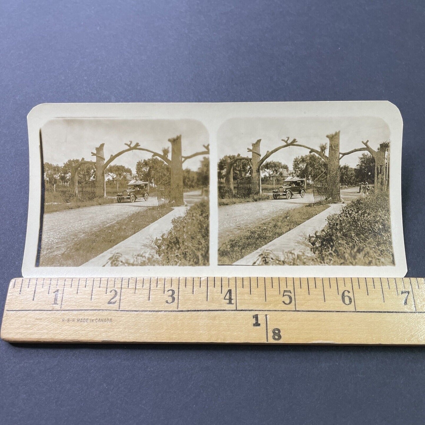 Antique 1920s City Entrance Camaguey Cuba Stereoview Photo Card P3050