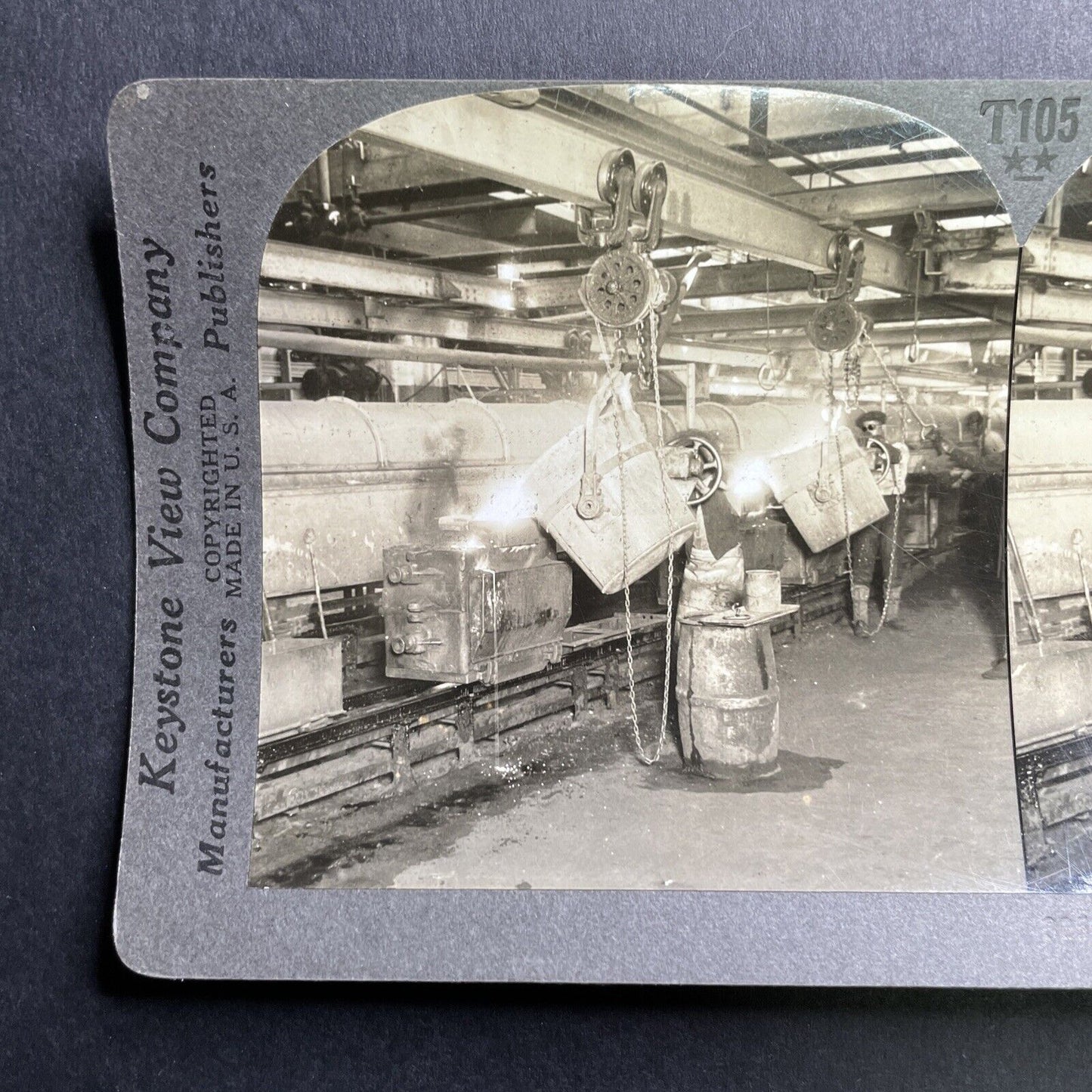 Antique 1929 Ford Engine Plant Detroit Michigan Stereoview Photo Card P1681