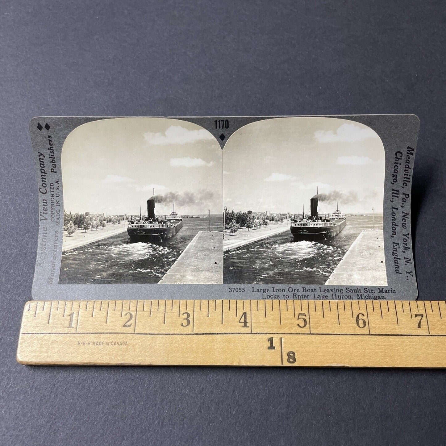 Antique 1930s William A Reiss Steamship Before Wreck Stereoview Photo Card V2616