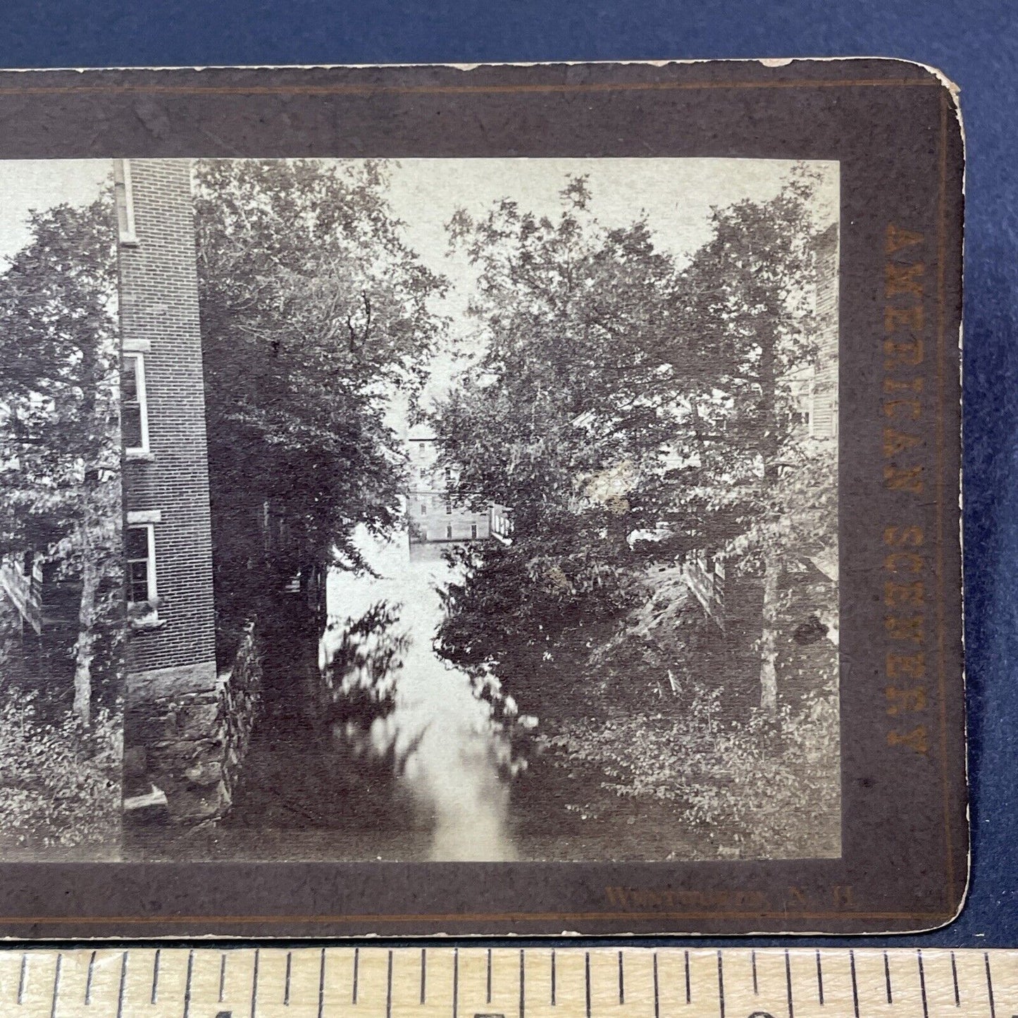 Antique 1870s Wentworth New Hampshire Lumber Mill Stereoview Photo Card V1930