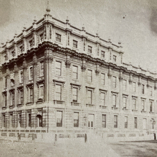 Antique 1860s Board Of Trade Building Whitehall UK Stereoview Photo Card P4383