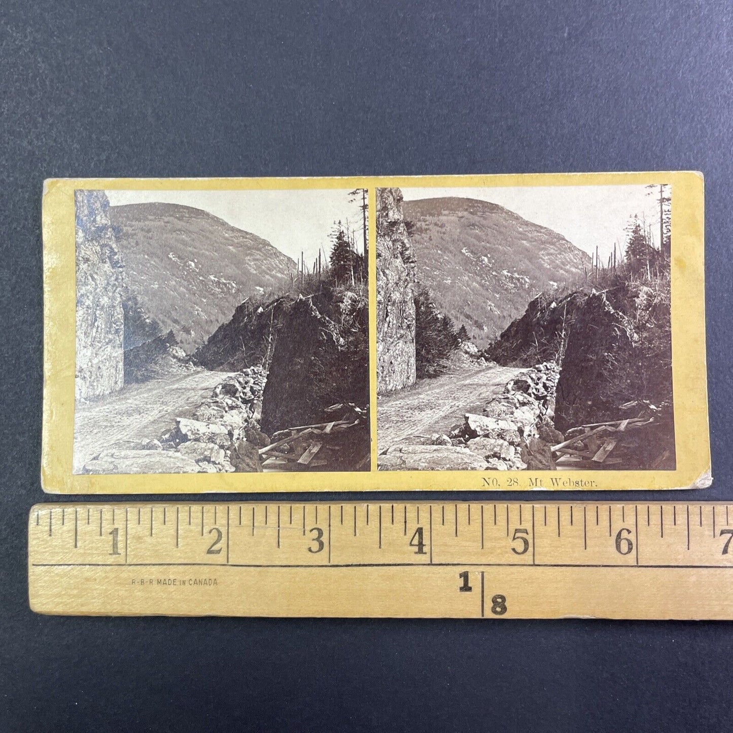 Mount Webster New Hampshire Stereoview B.W. Kilburn Antique c1870s Y951