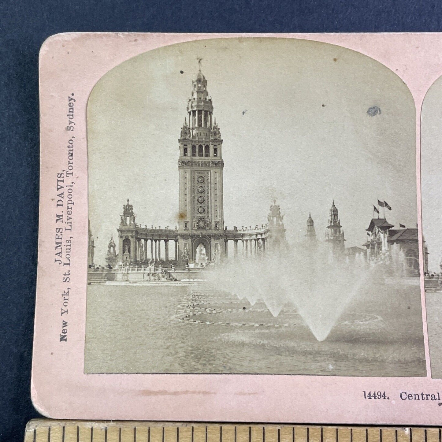 Electric Tower St. Louis Missouri Stereoview James M. Davis Antique c1901 X3262