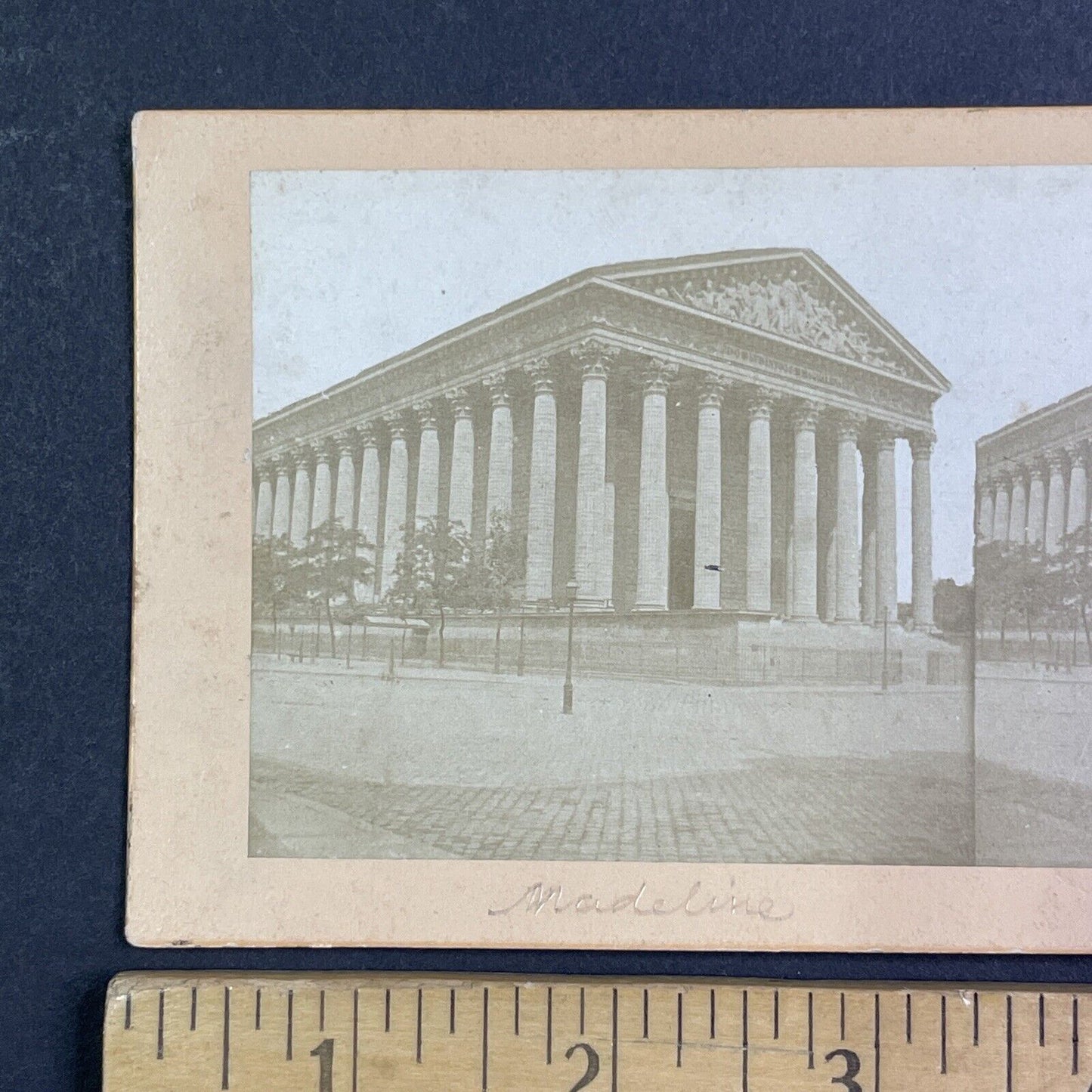 The Madeleine Building Paris France Stereoview Antique c1855 Y1102