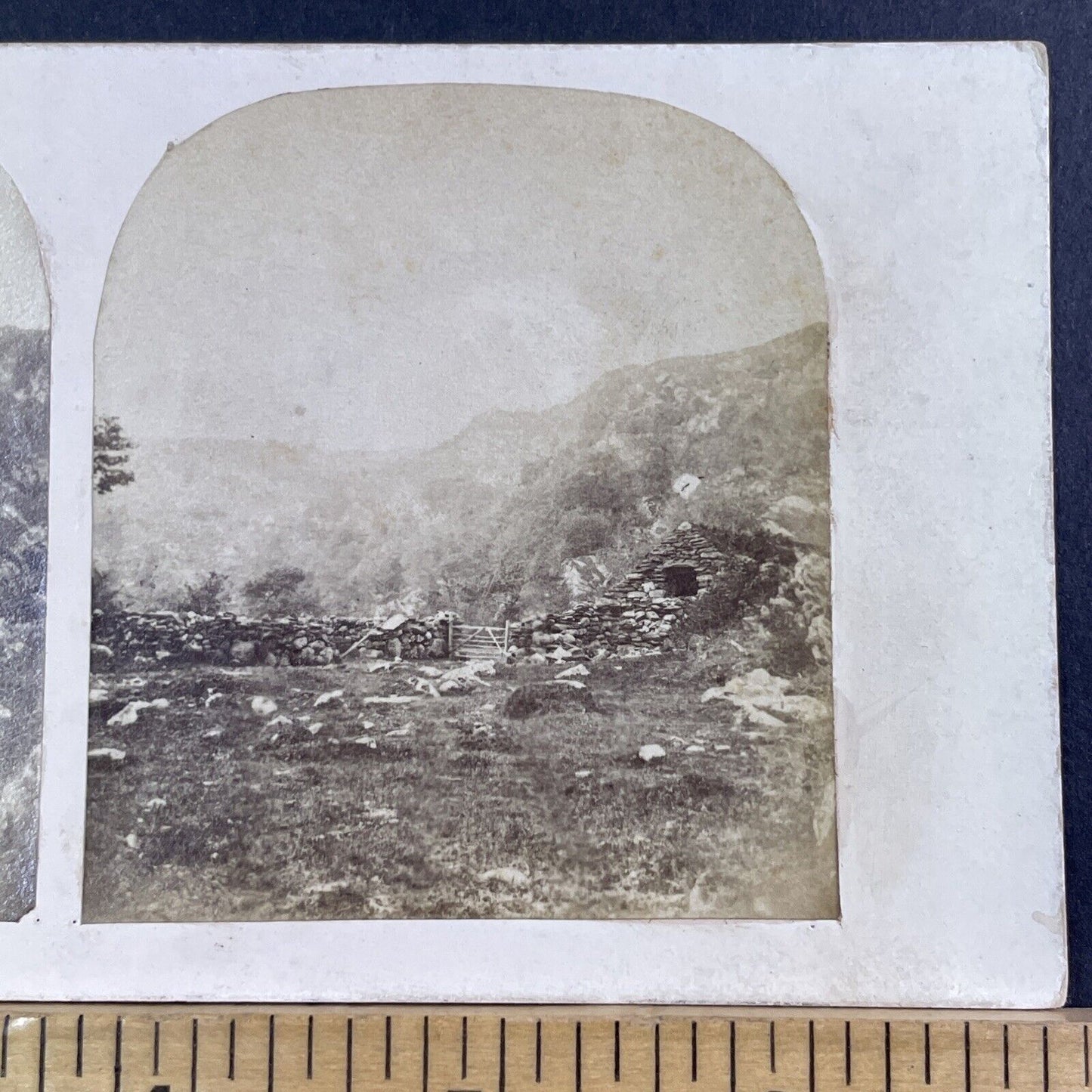 Stone House In Iceland Stereoview Icelandic Farm Homestead Antique c1865 X1593