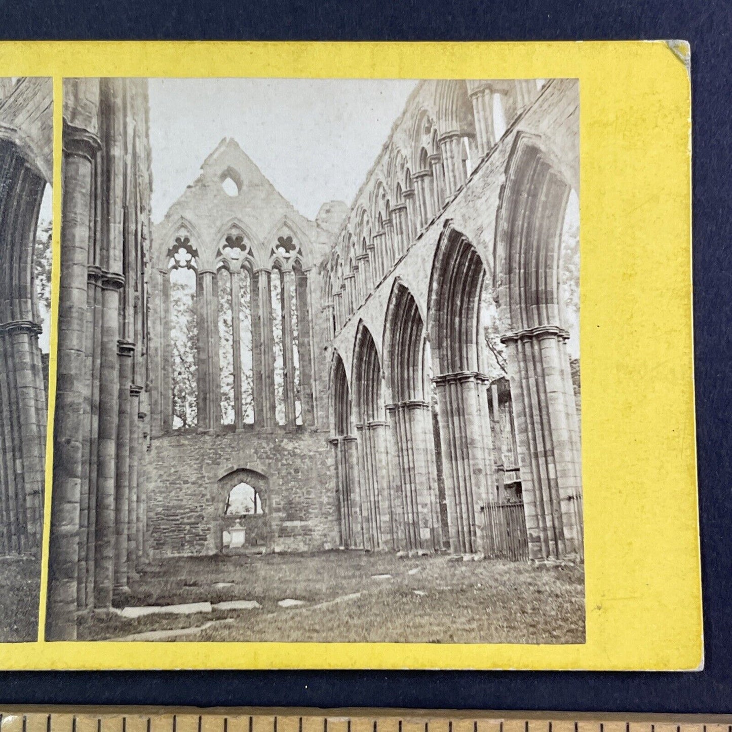 Dunblane Cathedral Church Scotland Stereoview P. Ewing Antique c1855 Y2203