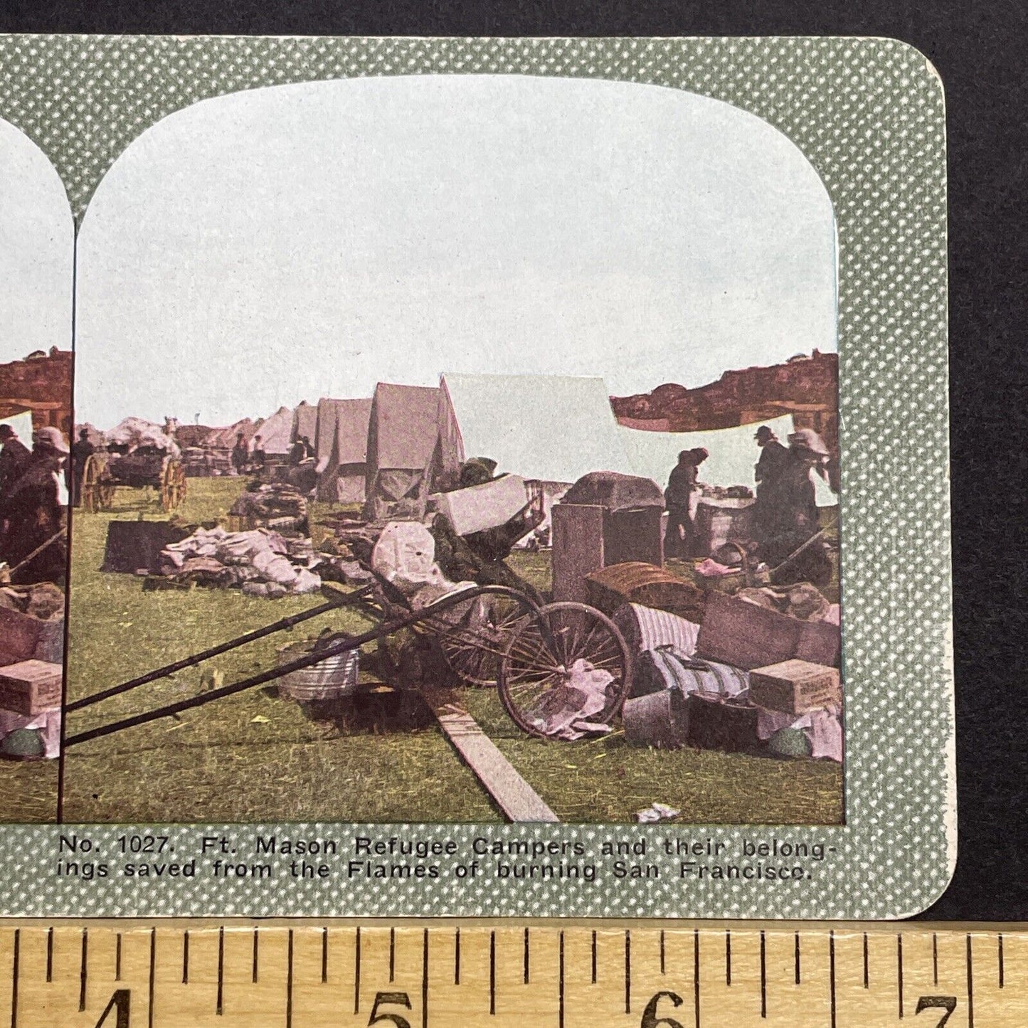 Antique 1910s San Francisco Earthquake Homeless Stereoview Photo Card 2300-28