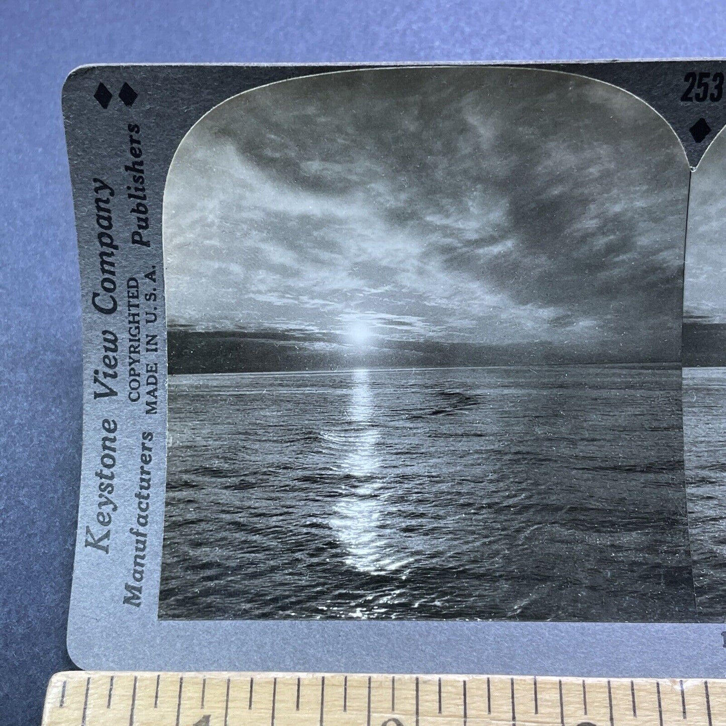 Antique 1920s Sunset In Reykjavik Iceland Stereoview Photo Card V2970