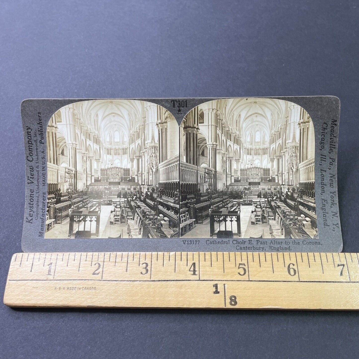 Antique 1910s The Cathedral Choir Canterbury England Stereoview Photo Card P3026