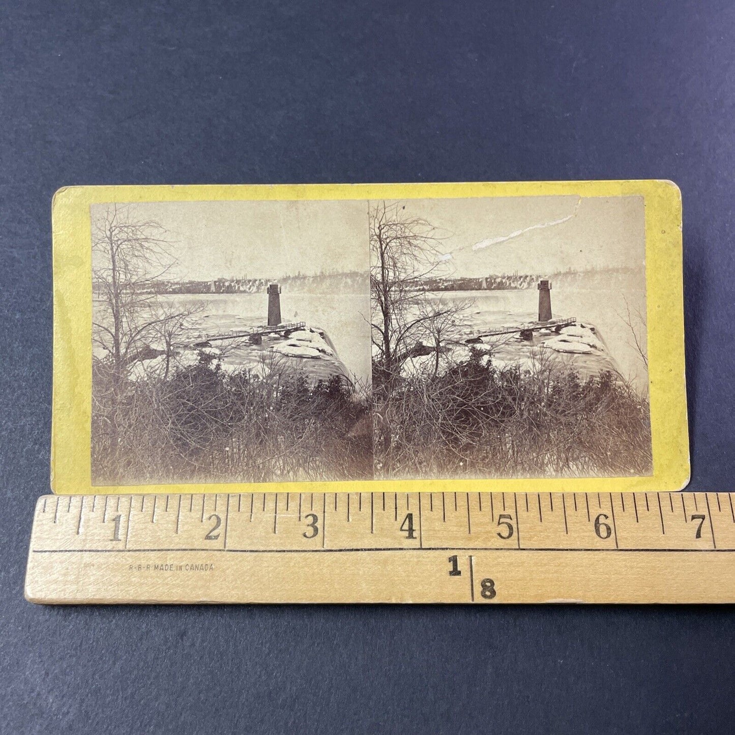 Antique 1870s Terrapin Tower Niagara Falls NY Stereoview Photo Card P381-16