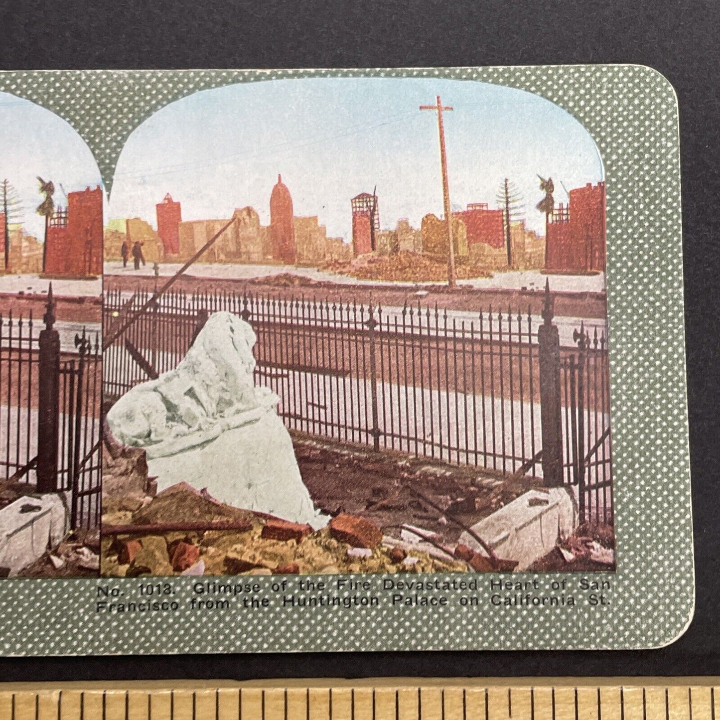 Antique 1910s San Francisco Earthquake Huntington Stereoview Photo Card 2300-18