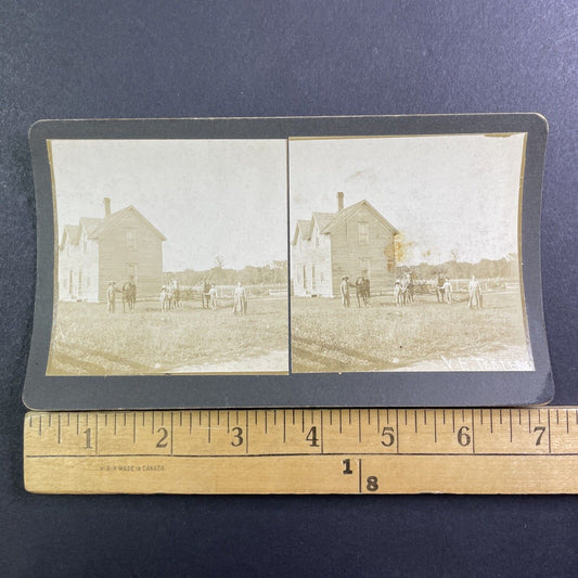 VE Teeters Homestead Farm Stereoview Pike County Waverly Ohio Antique 1880 X1522