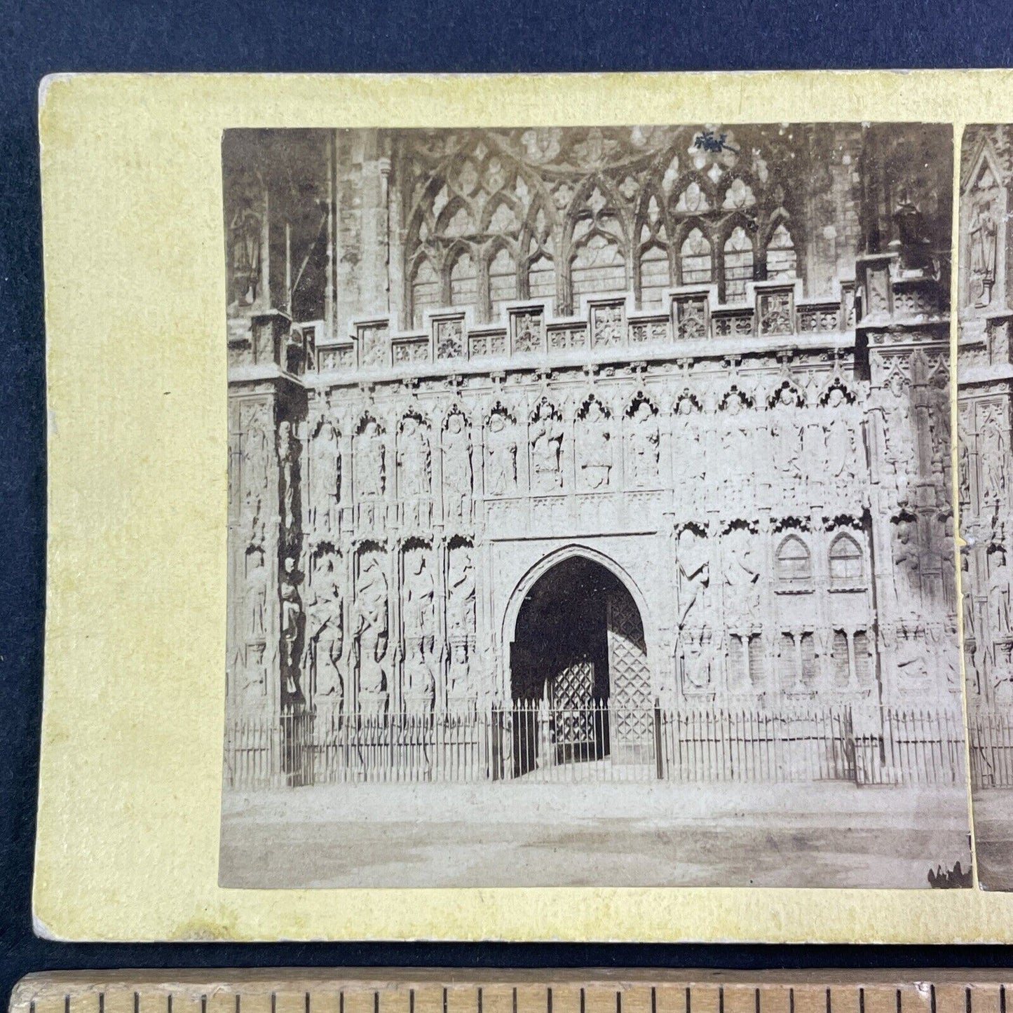 Exeter Cathedral Church Stereoview Devonshire England Antique c1860s Y150