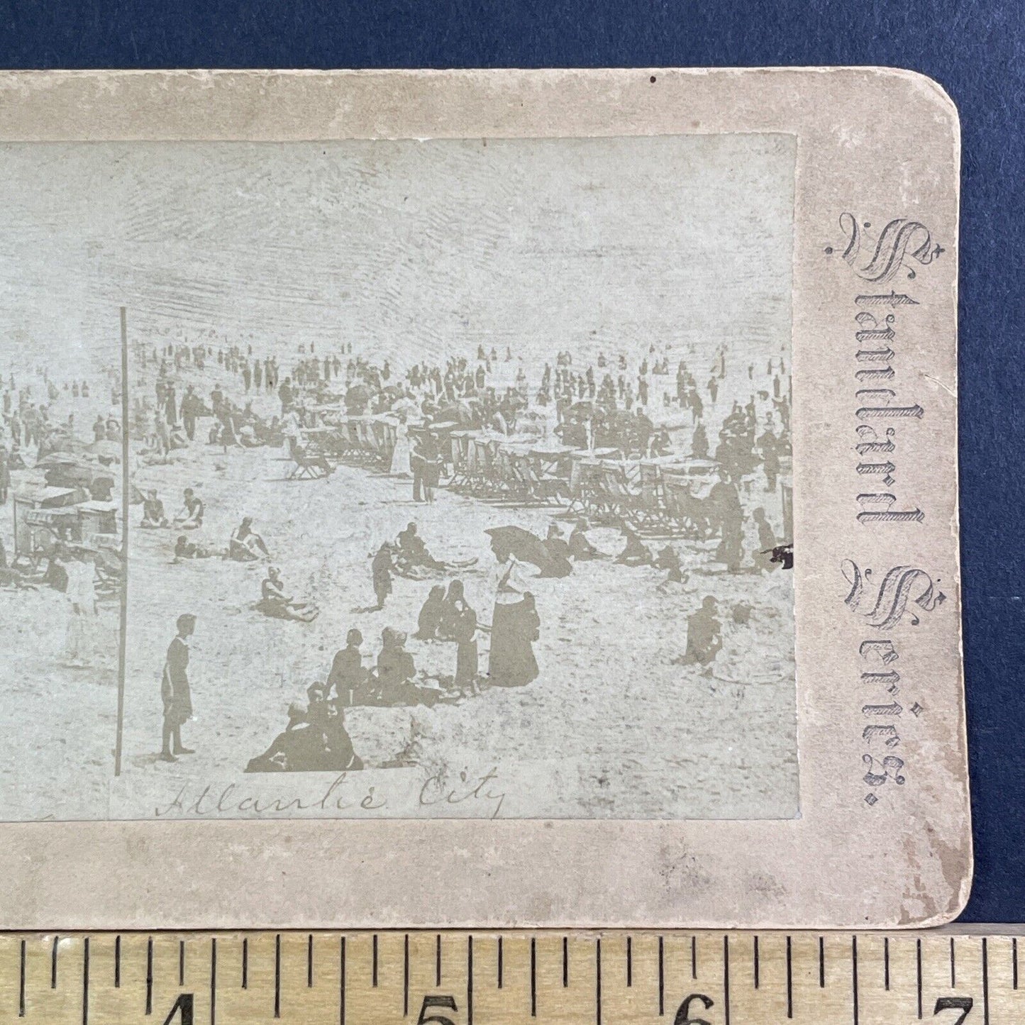 Atlantic City Beach Stereoview New Jersey Antique c1880 X1656