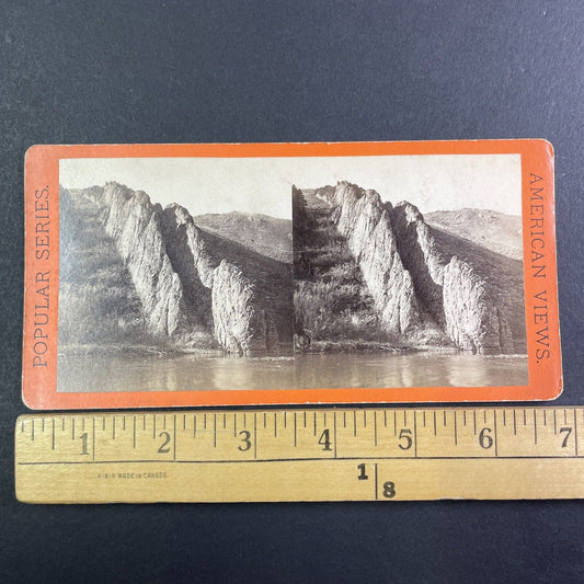 UPPR Devil's Slide Weber River Utah Stereoview E & HT Anthony c1870s Y1407