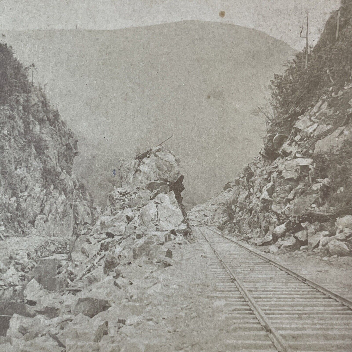 White Mountains Railroad New Hampshire Stereoview F.G. Weller c1880 Y511