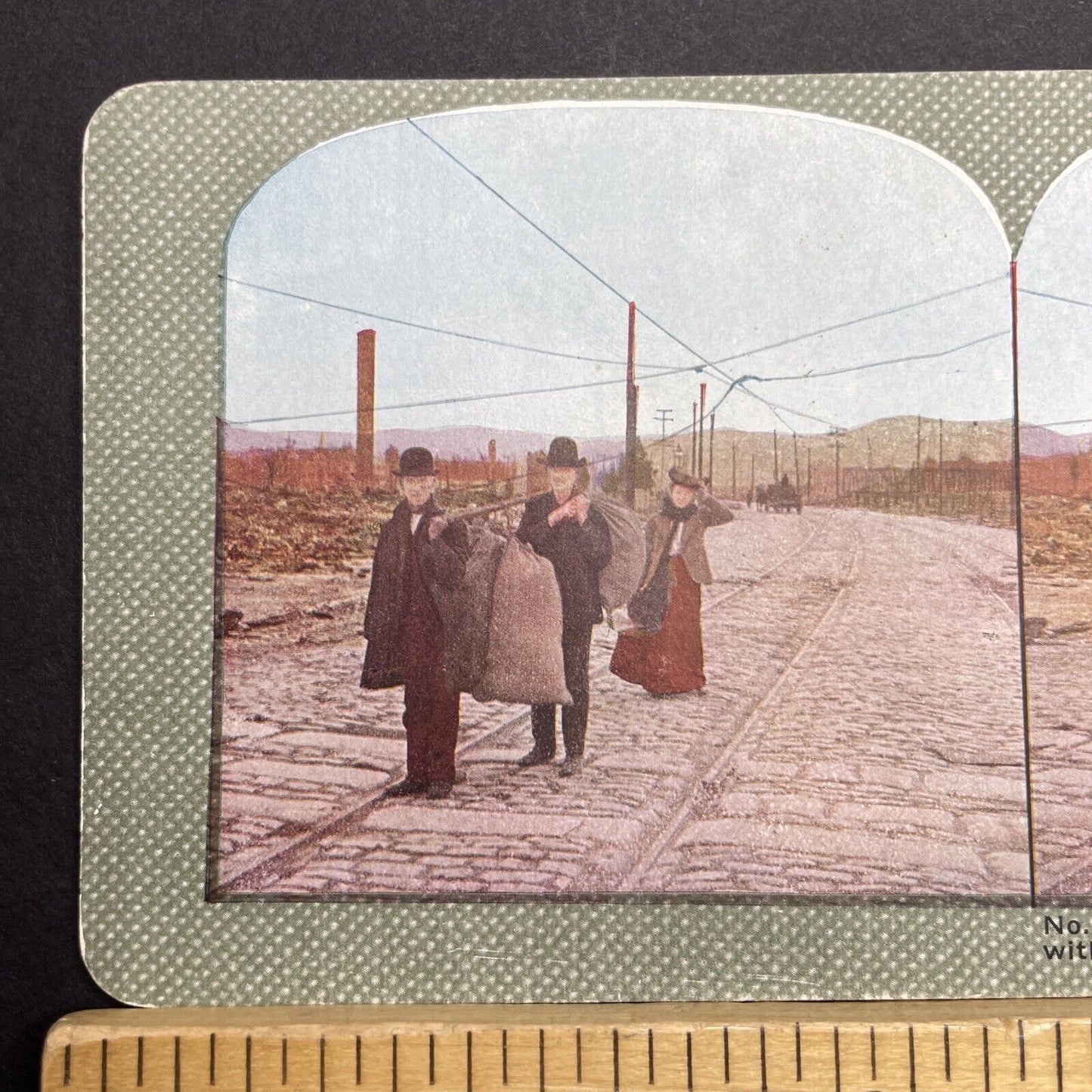 Antique 1910s San Francisco Earthquake Hobos Stereoview Photo Card 2300-51