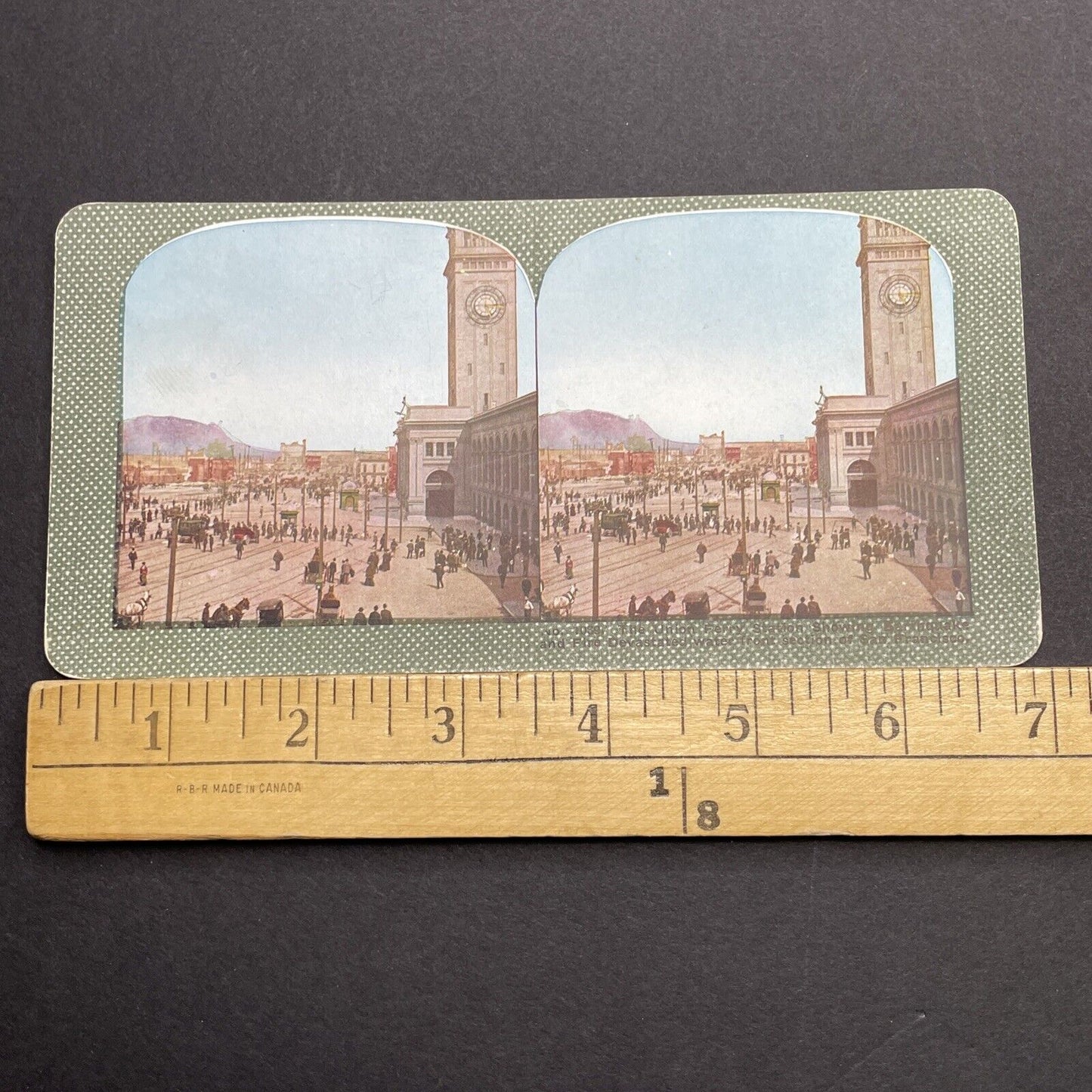 Antique 1910s San Francisco Earthquake Wharf Pier Stereoview Photo Card 2300-38