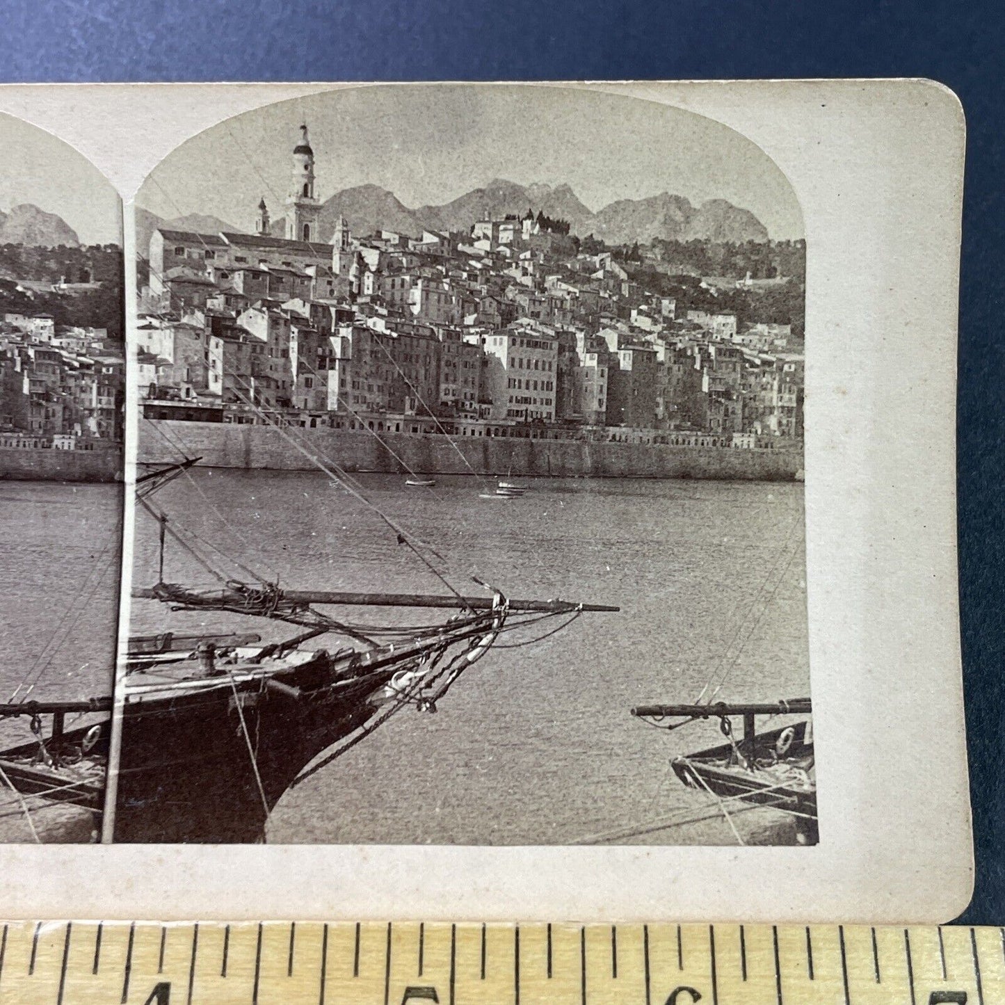 Antique 1880s Menton French Riviera France Stereoview Photo Card P3899