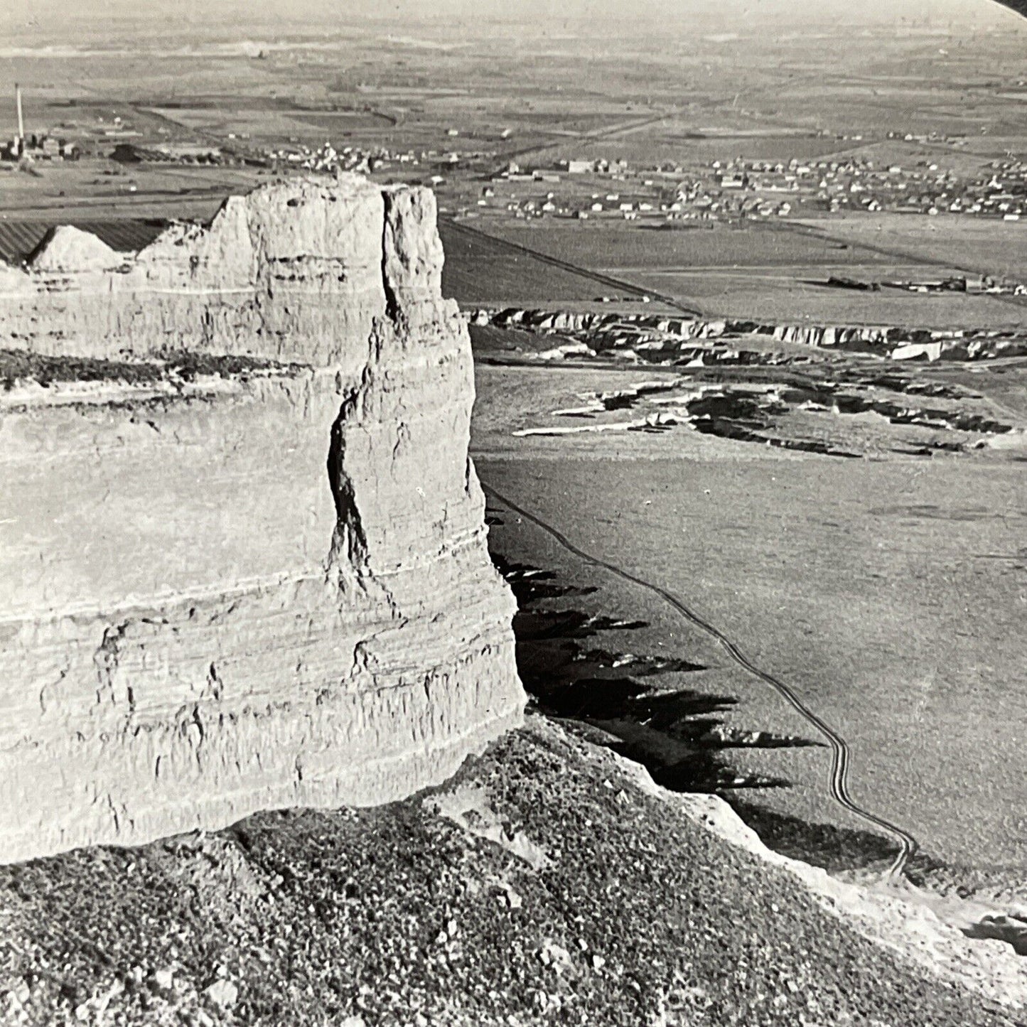 Antique 1920s Scotts Bluff Scottsbluff Nebraska Stereoview Photo Card V2825