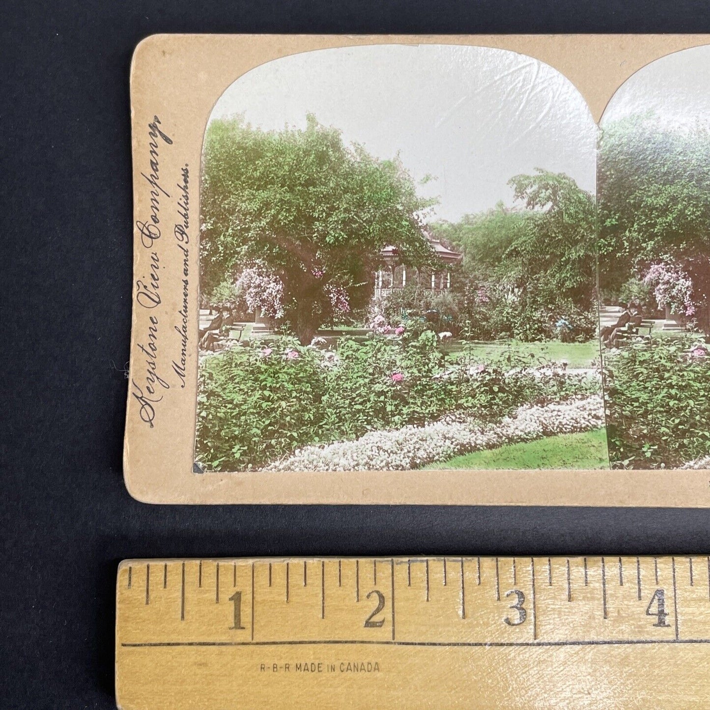 Antique 1890's Public Gardens Halifax Nova Scotia Stereoview Photo Card PC856