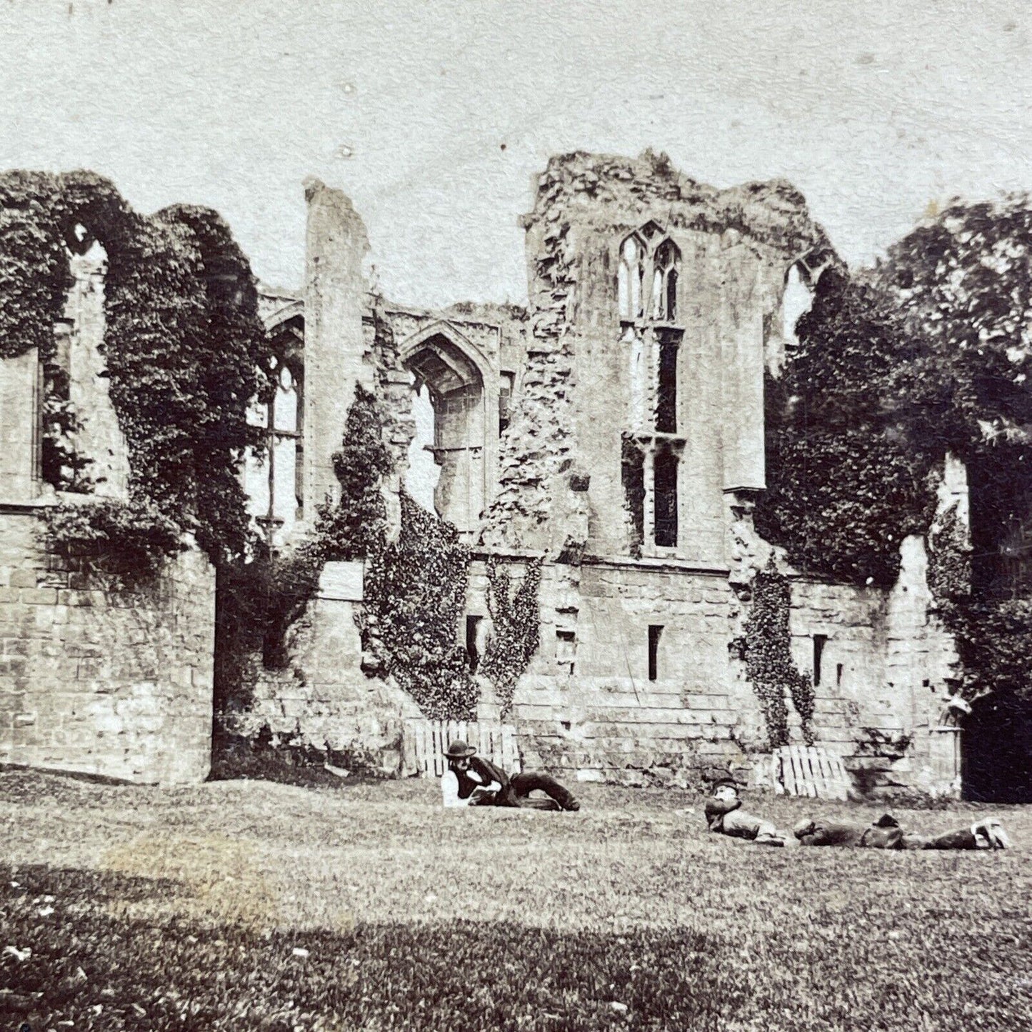 Antique 1870s Kenilworth Castle Warwickshire England Stereoview Photo Card V478