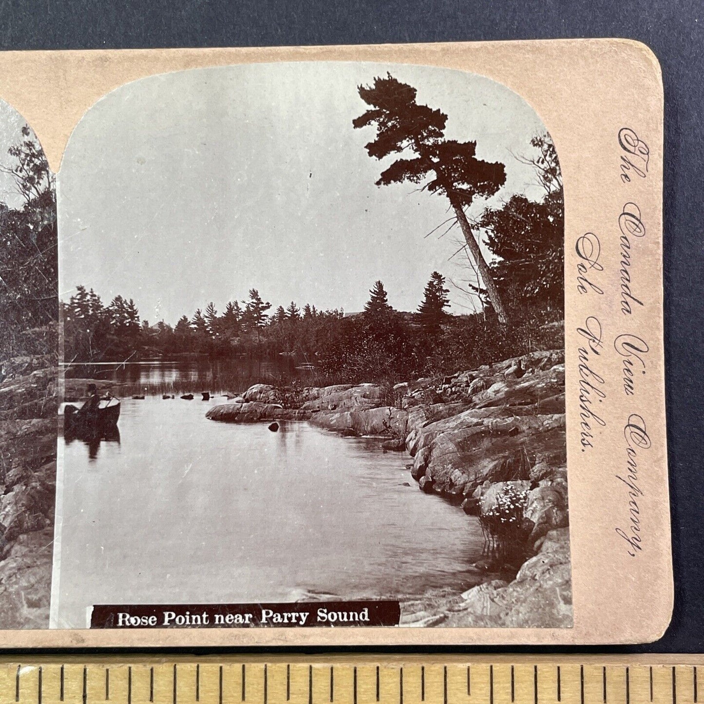 Rose Point Ontario near Parry Sound Canada Stereoview Antique c1899 Y480