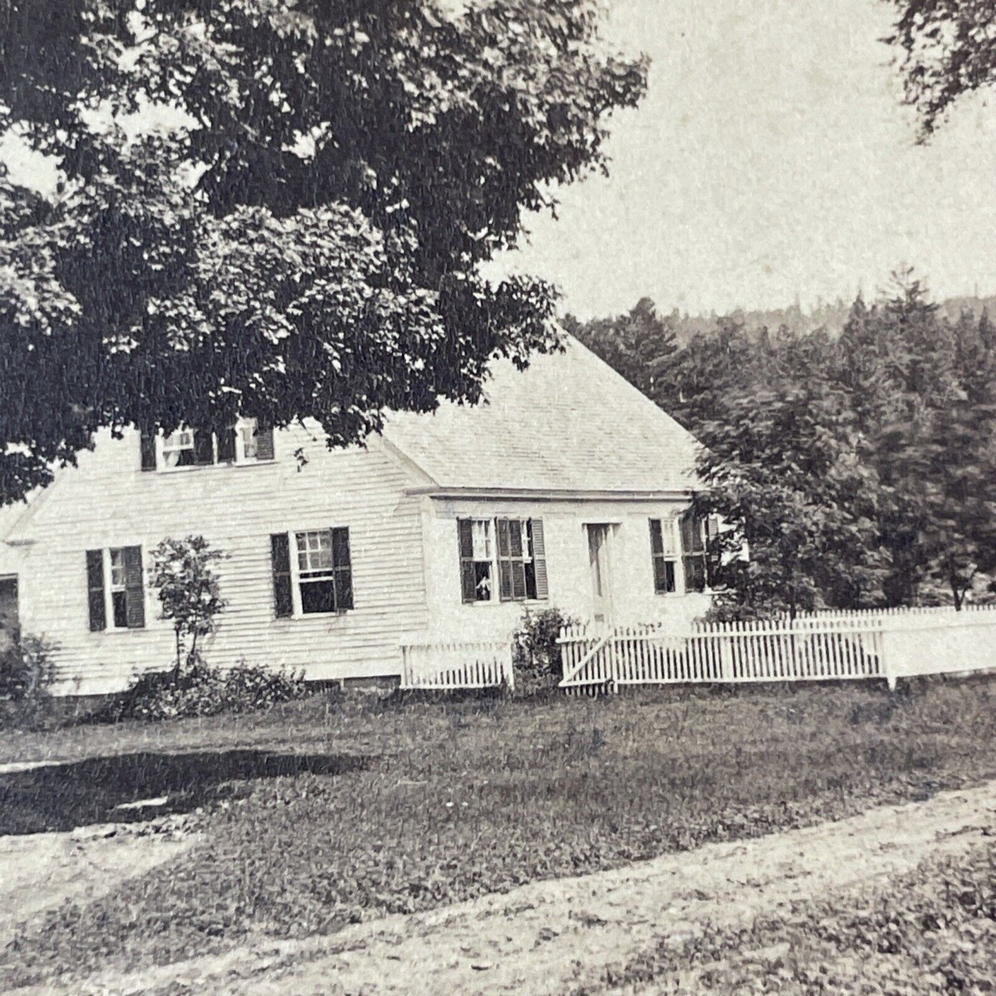 Farm House In Orford NH Stereoview Photo Card CB Cheney Antique c1875 X1223