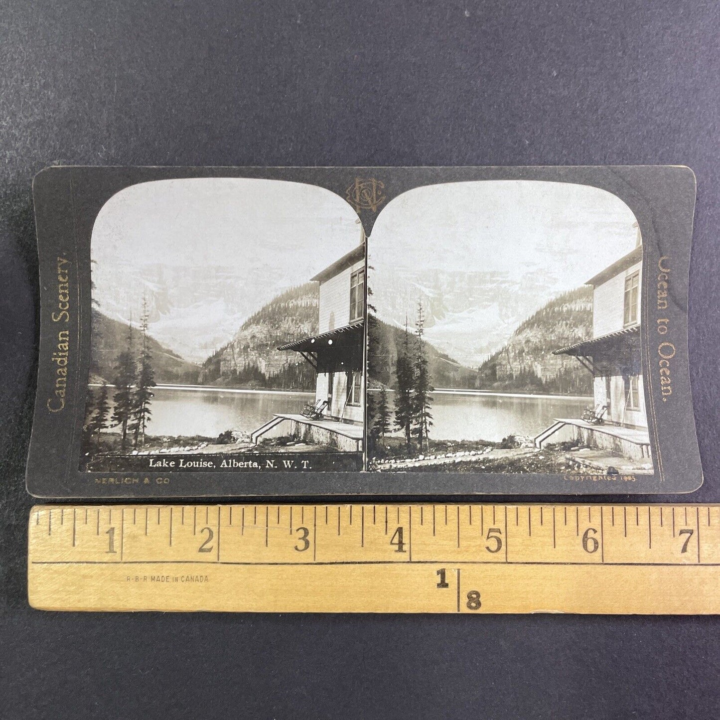 Rattenbury House Lake Louise Alberta Stereoview CPR Rail Views c1905 Y2123