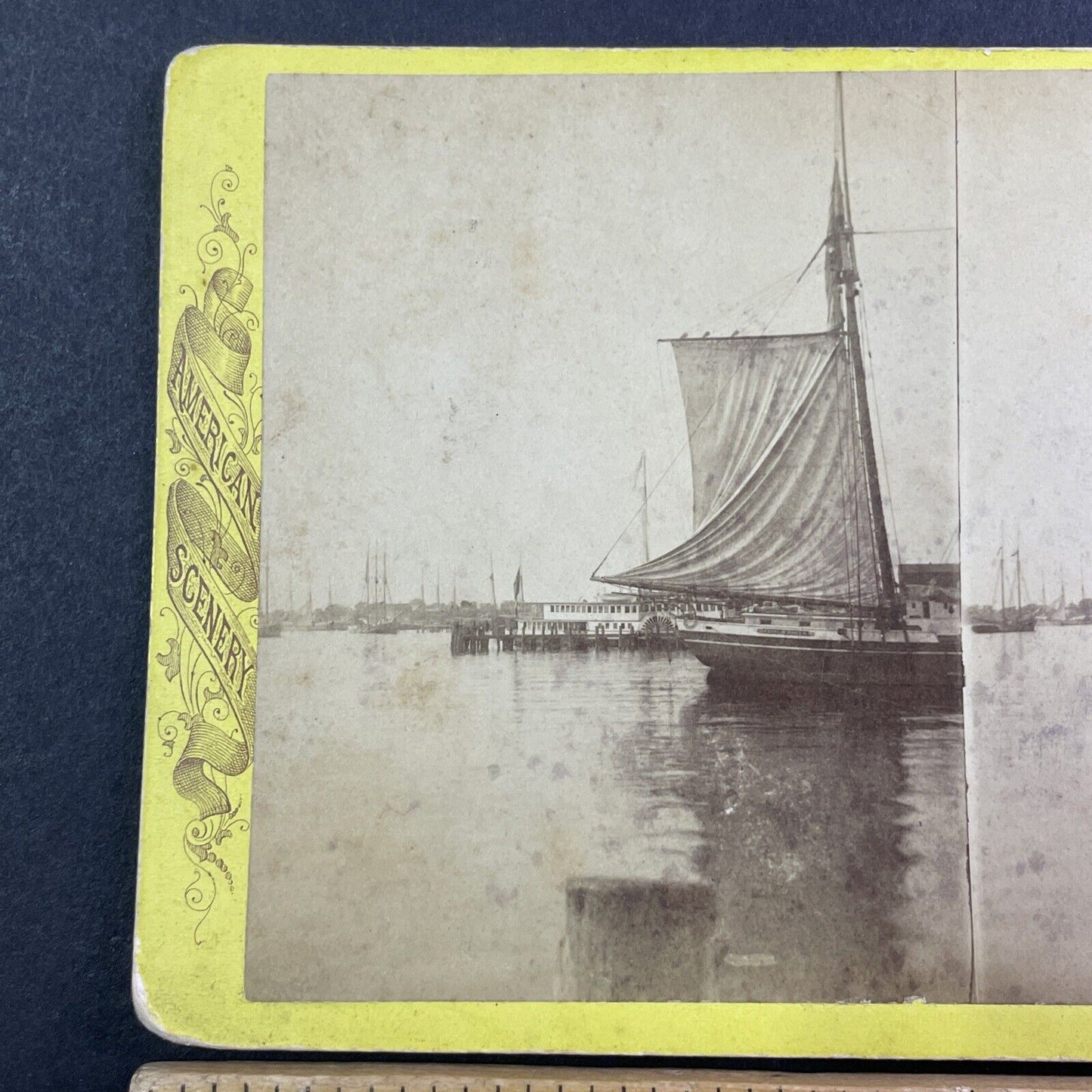 Jacksonville Harbor St. Johns River Stereoview Florida Antique c1870s Y053