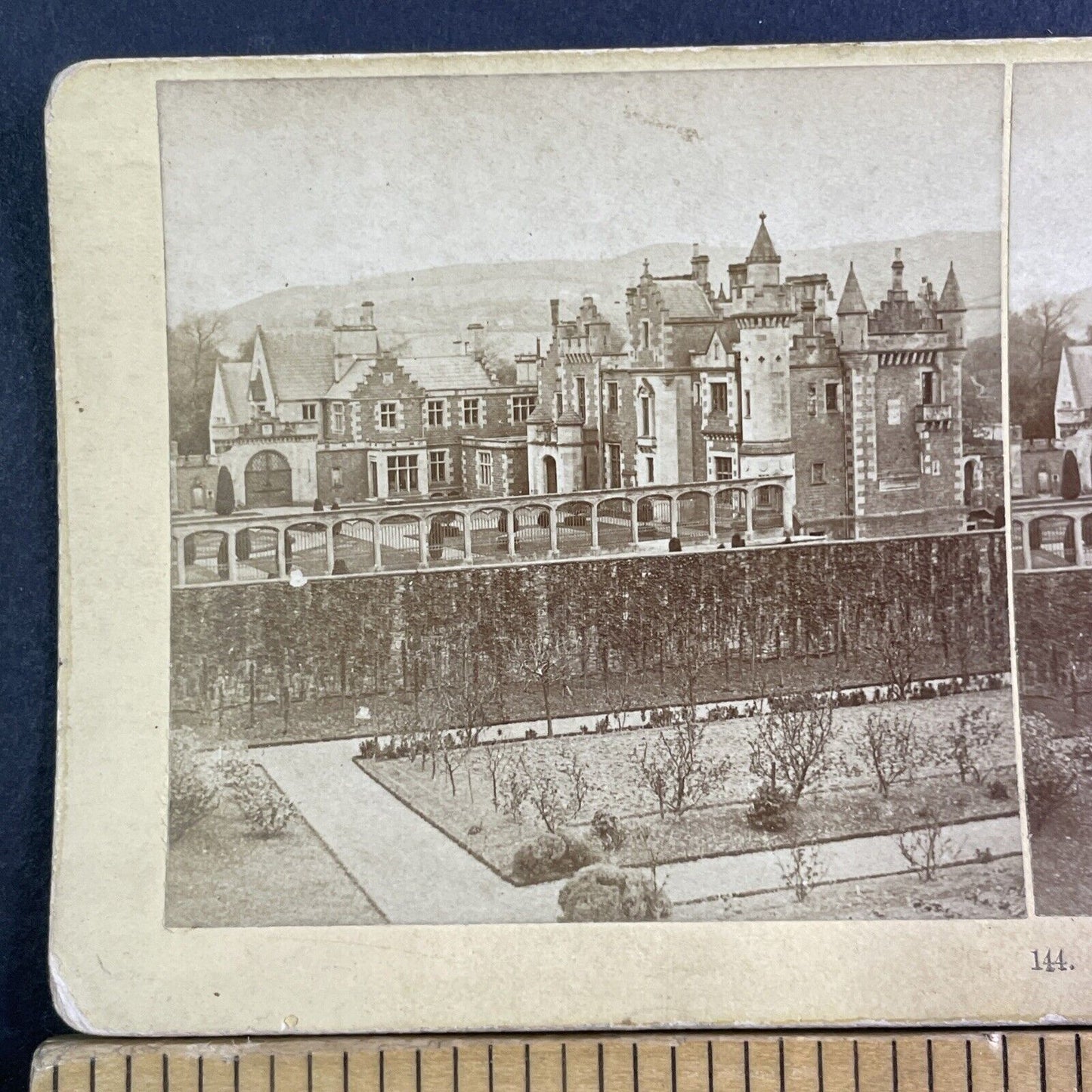 Residence Of Sir Walter Scott Stereoview Abbotsford Scotland Antique c1877 X3264