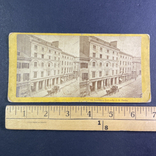 St. Lawrence Hall Montreal Quebec Canada Stereoview J.G. Parks c1870 Y2407