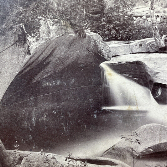 Antique 1860s The Jumping Rock Franconia Notch NH Stereoview Photo Card V1759