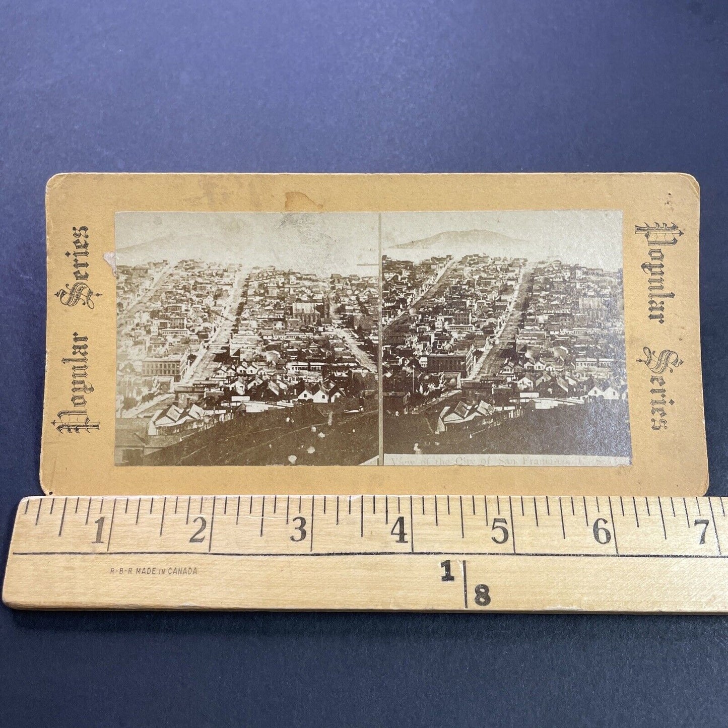 Antique 1870s San Francisco California City View Stereoview Photo Card P3488