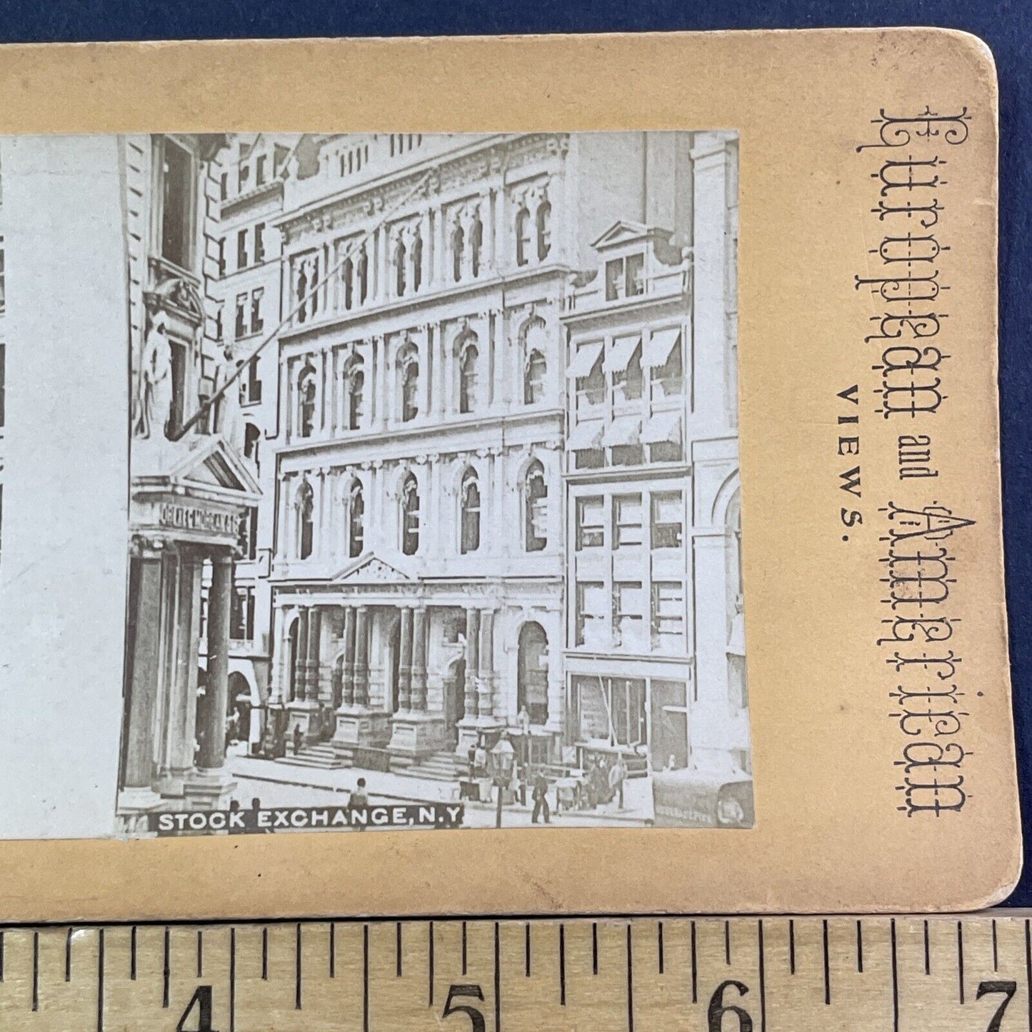 New York Stock Exchange Stereoview 10 Broad St Manhattan Antique c1880 X1301