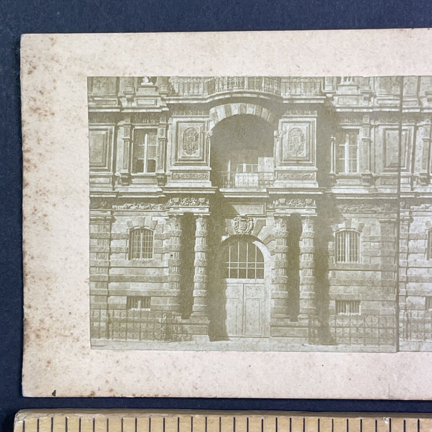 Entrance to the Louvre Paris France Stereoview Antique c1855 Y1109