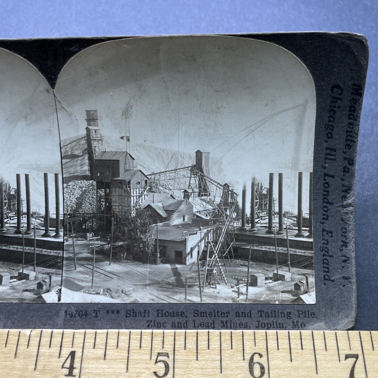 Antique 1906 Lead Mining In Joplin Missouri Stereoview Photo Card P2424