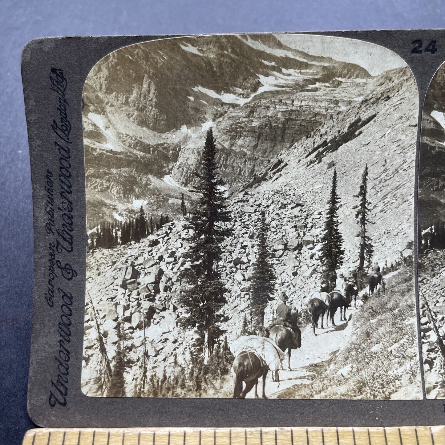 Antique 1890s Gold Prospectors West Glacier Montana Stereoview Photo Card P2370