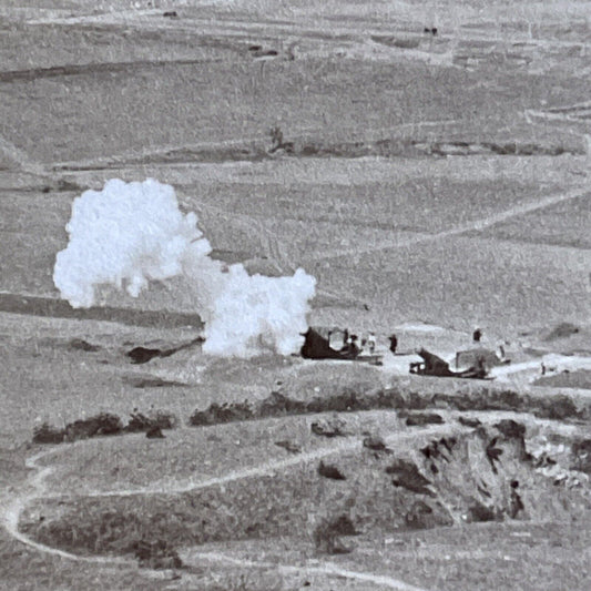 Antique 1905 Japan 500lb Canons Fire On Russians Stereoview Photo Card P380-16