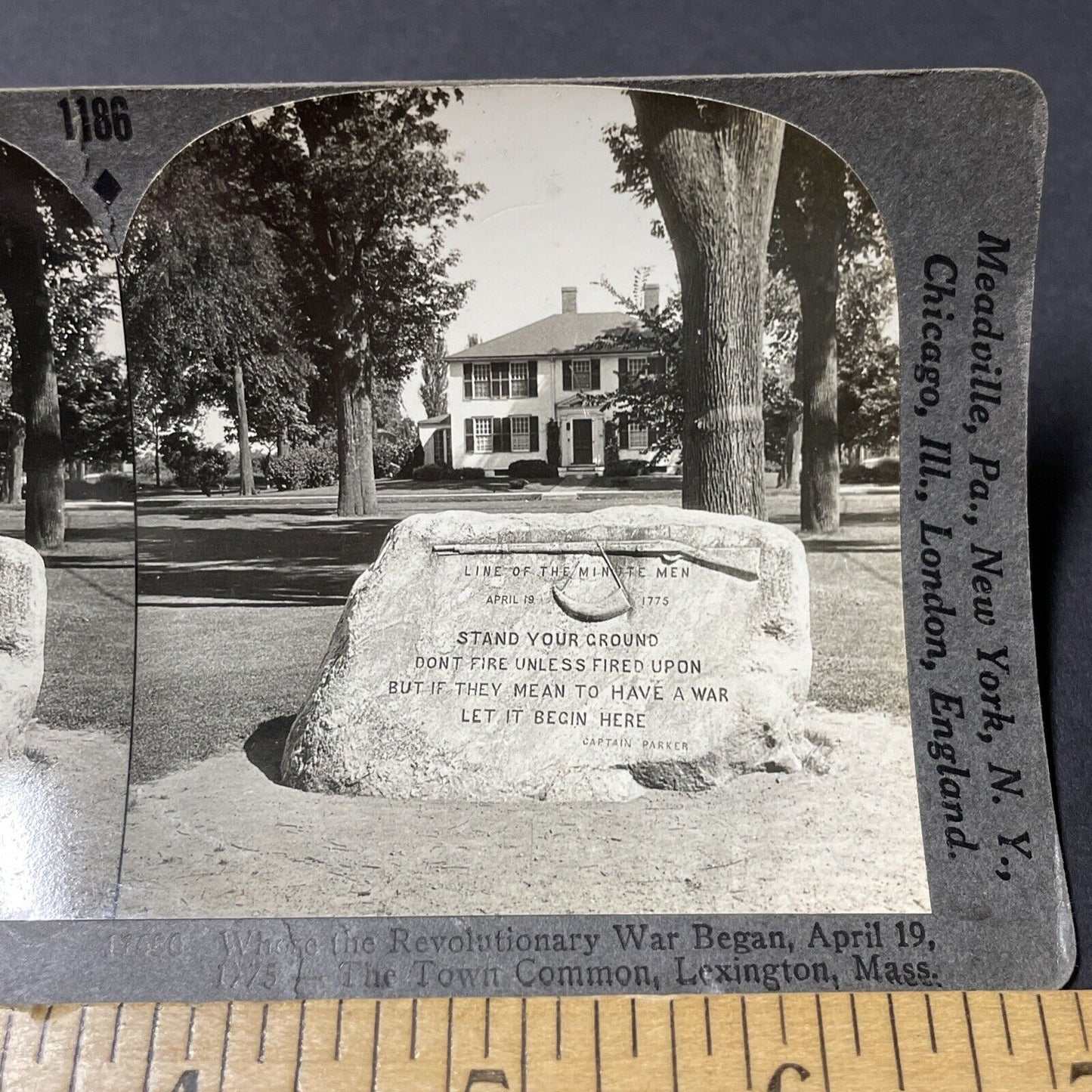 Antique 1910s Lexington Massachusetts Parker House Stereoview Photo Card V2632