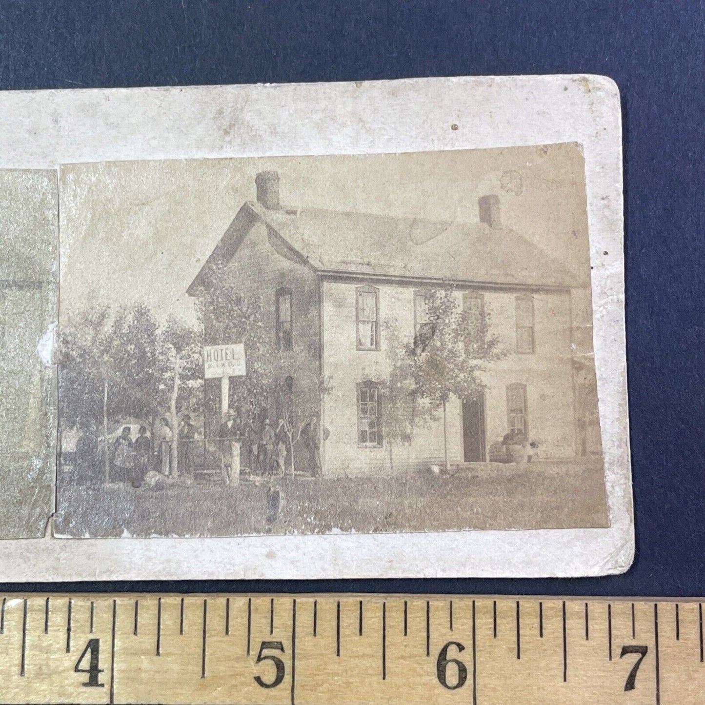 Hotel Near Germantown Maryland Stereoview Very Early Photo Antique c1860 X2552