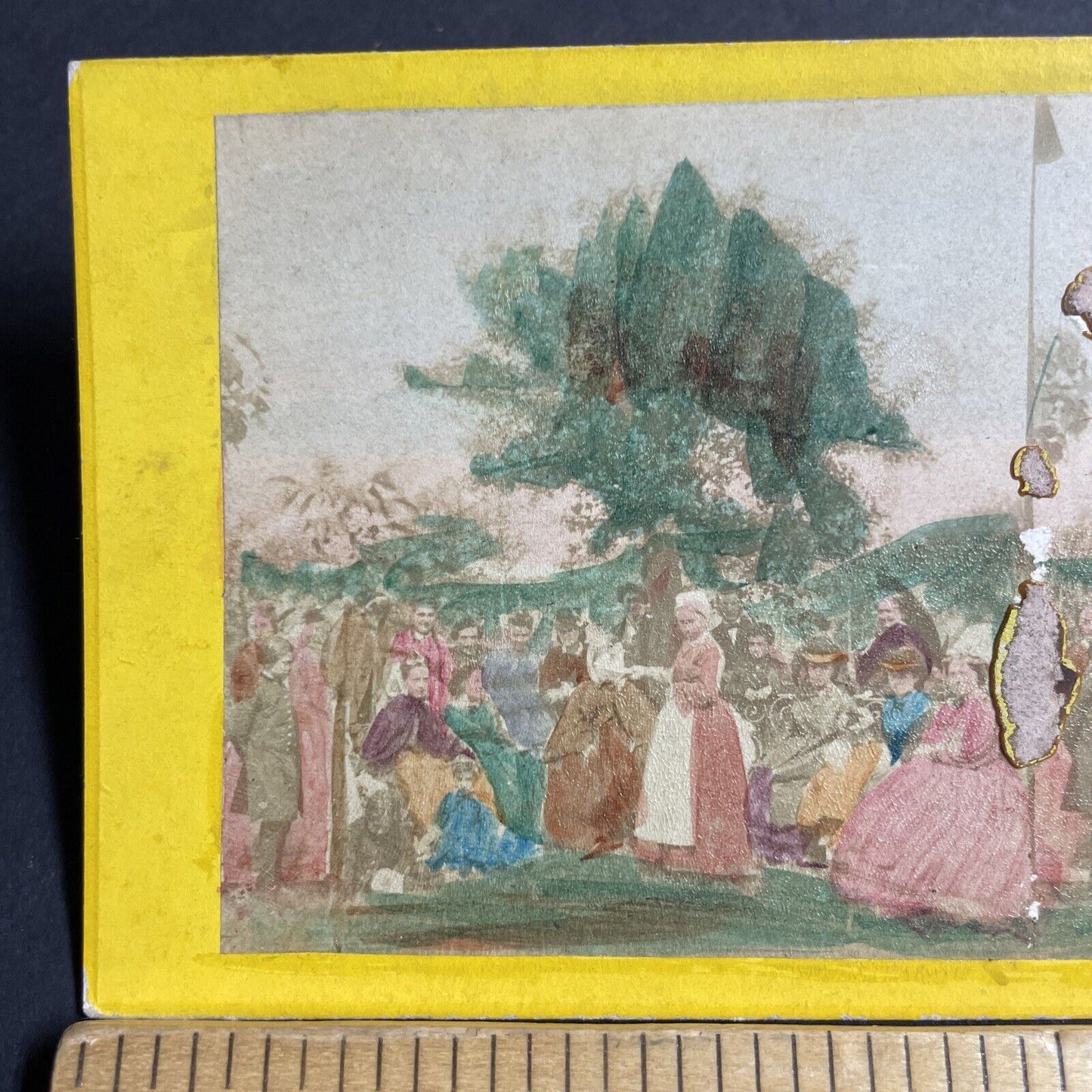 Antique 1840s Queen Victoria With Daughter & Royals Stereoview Photo Card 4729