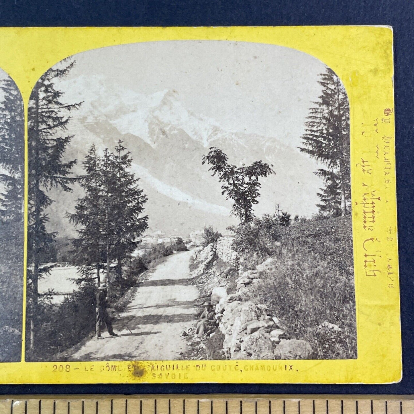 The Road To Chamonix France Stereoview William England Antique c1870s X4094