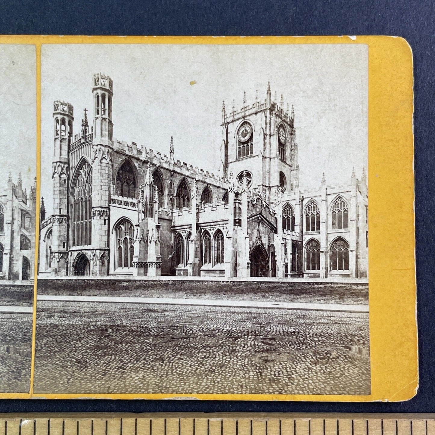 St. Mary's Church in Beverley England UK Stereoview Antique c1860s Y1428