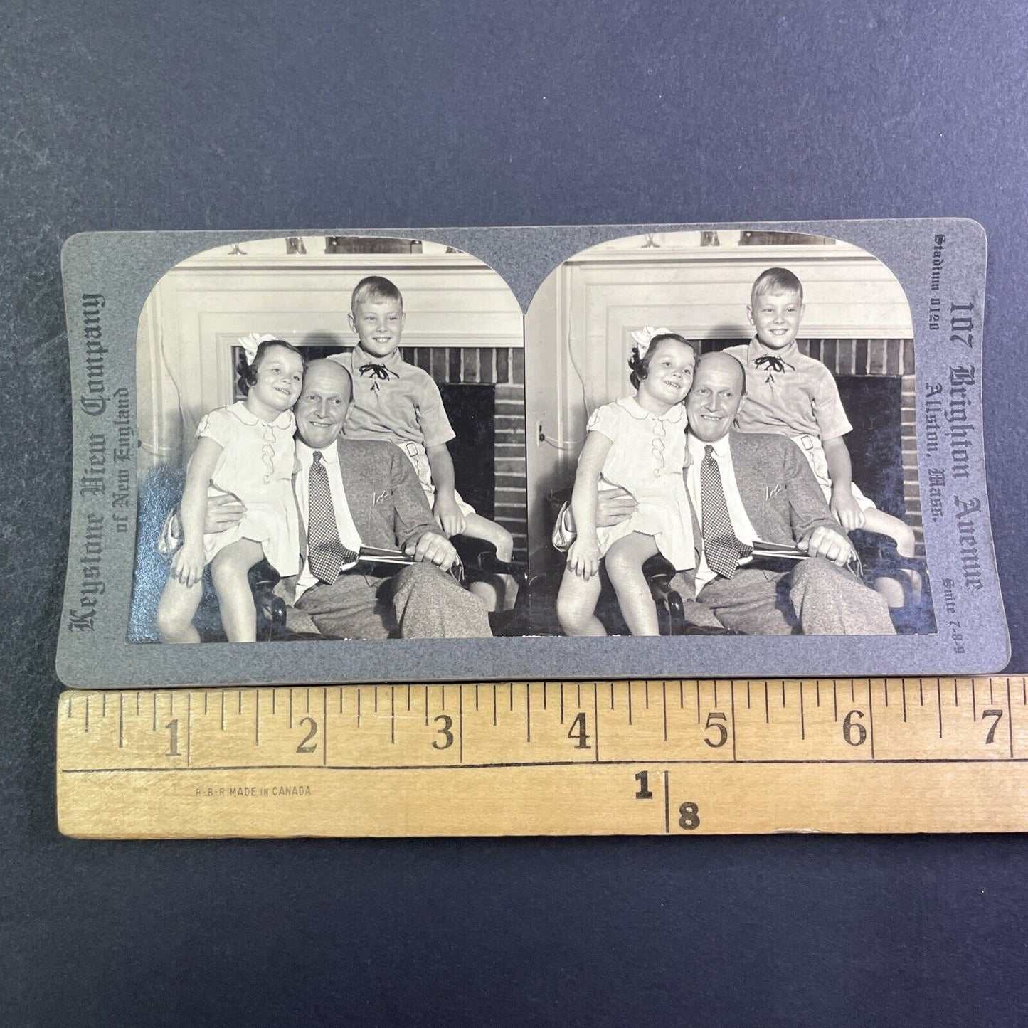 Dr Freeman Pell Clason Stereoview Hartford CT OOAK Antique c1933 X1554