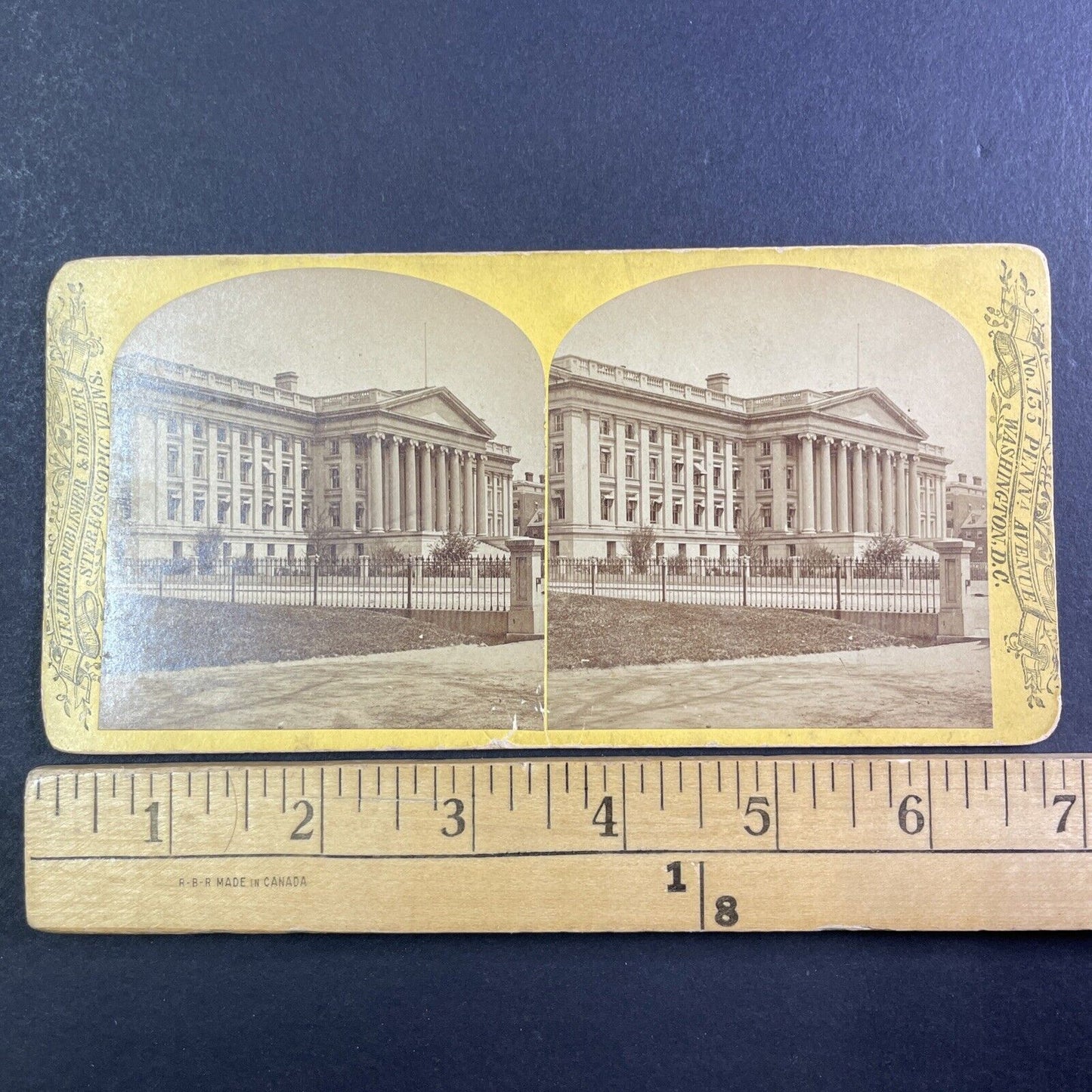 US Treasury Dept Washington DC Stereoview John F. Jarvis Antique c1870s X3580