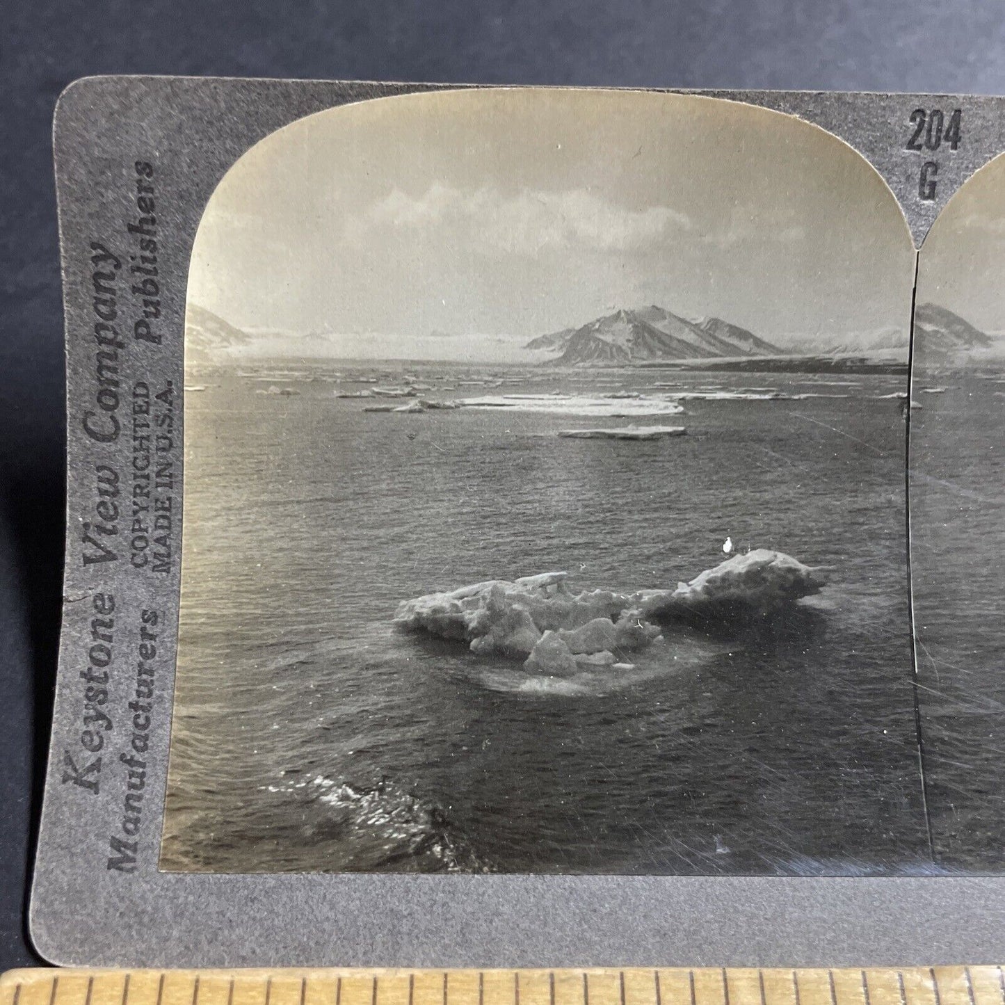 Antique 1920s Svalbard Norway Arctic Island View Stereoview Photo Card P5168